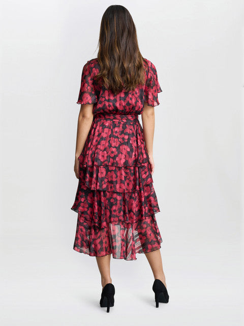  Lottie Elastic Waist Tiered Dress