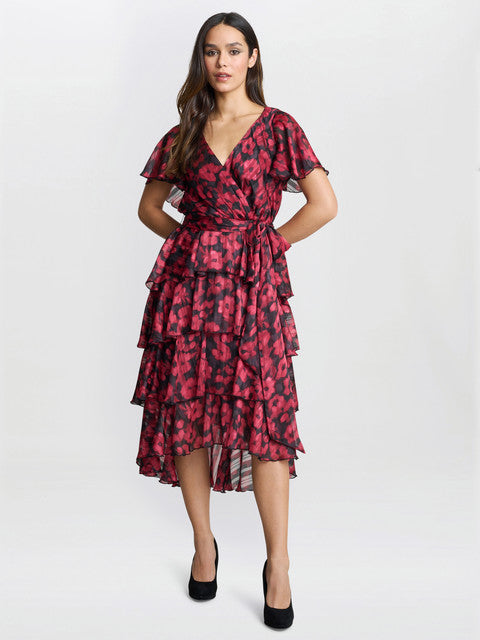  Lottie Elastic Waist Tiered Dress