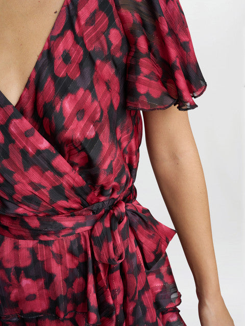  Lottie Elastic Waist Tiered Dress