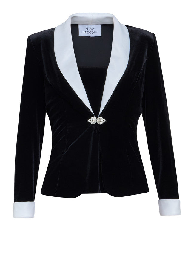  Connie Velvet Contrast Twinset