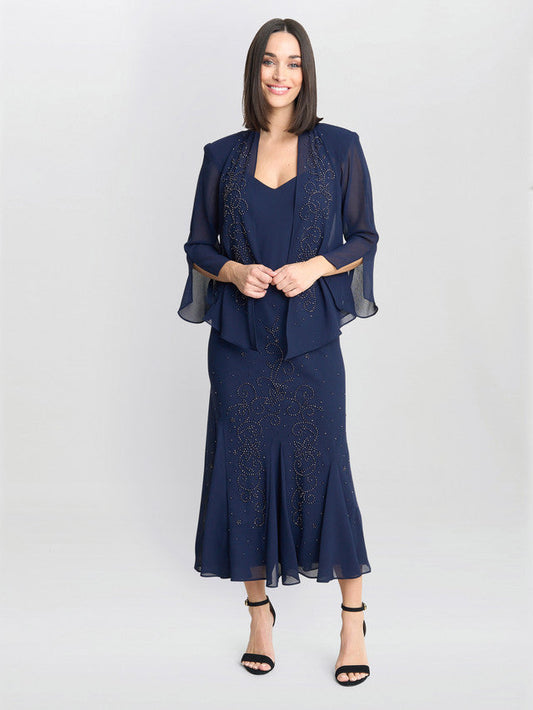  Lorna Beaded Chiffon Dress And Jacket