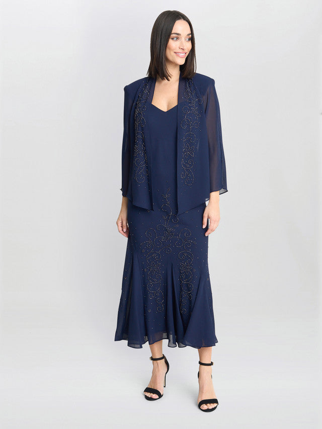  Lorna Beaded Chiffon Dress And Jacket