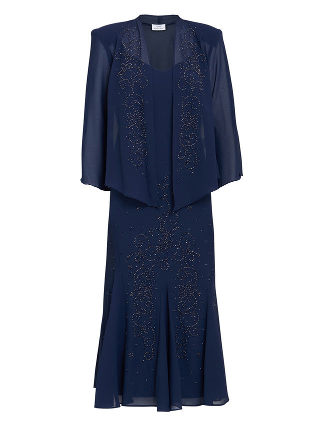  Lorna Beaded Chiffon Dress And Jacket