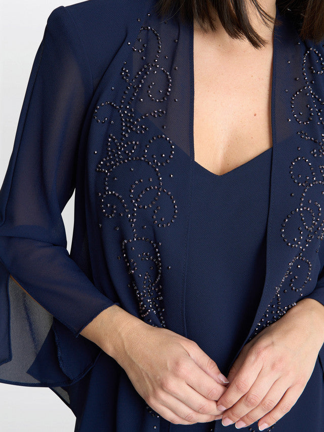  Lorna Beaded Chiffon Dress And Jacket