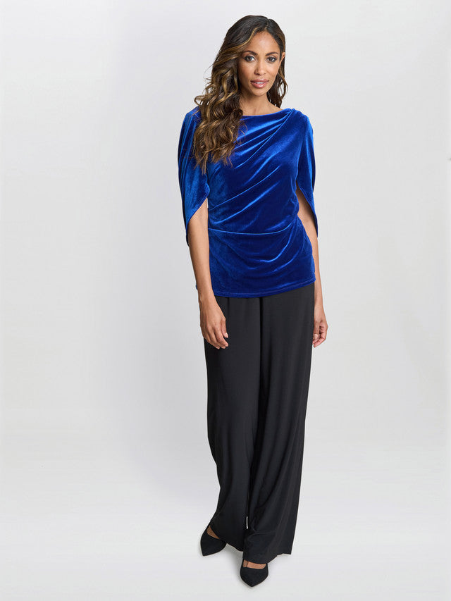  Merna Draped Velvet Top