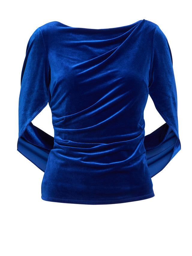  Merna Draped Velvet Top