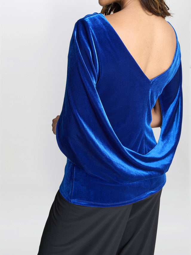  Merna Draped Velvet Top