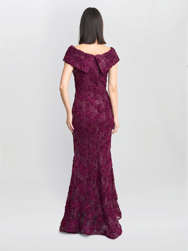  Brigette Off The Shoulder Lace Maxi Dress