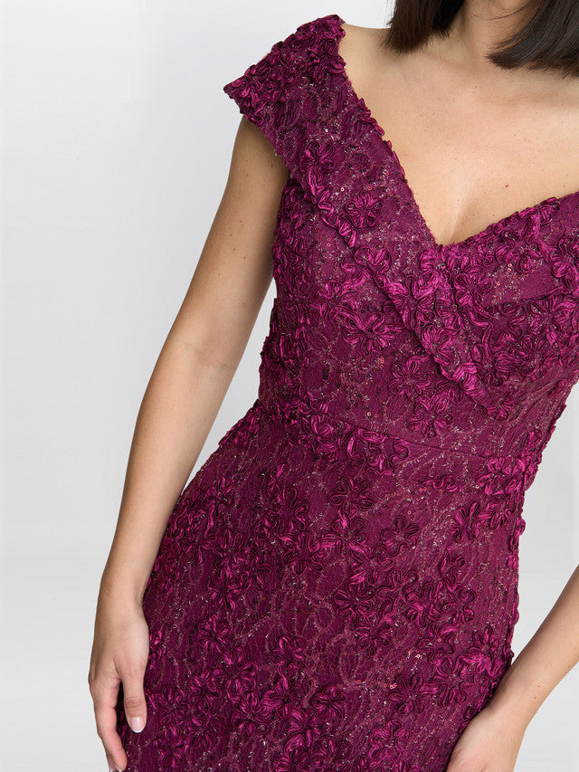  Brigette Off The Shoulder Lace Maxi Dress