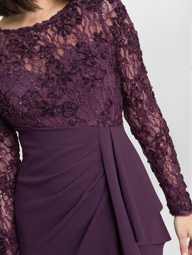  Keeley Lace Bodice & Sleeve Maxi Dress