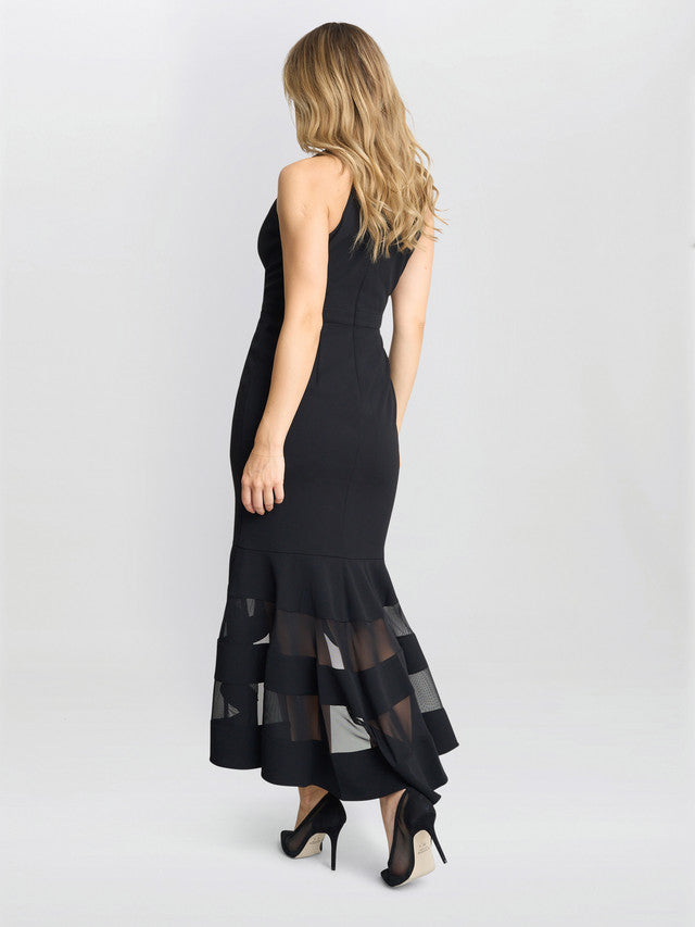  Molly V Neck Sleeveless Illusioned Hem Dress