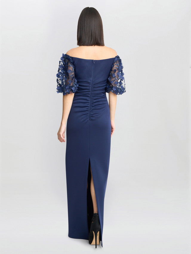  Penelope Off The Shoulder Floral Sleeve Maxi Dress