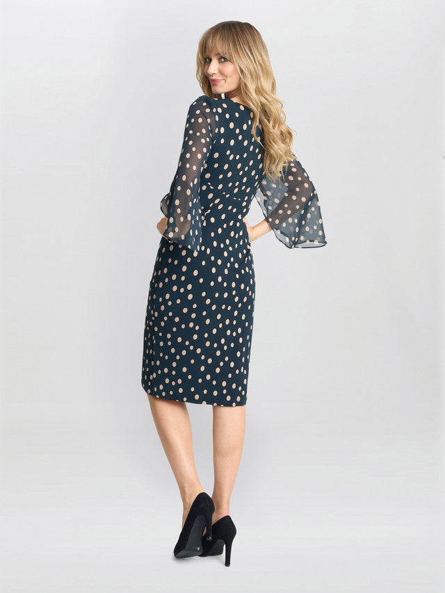  Jenni Spot Jersey Knee Length Dress