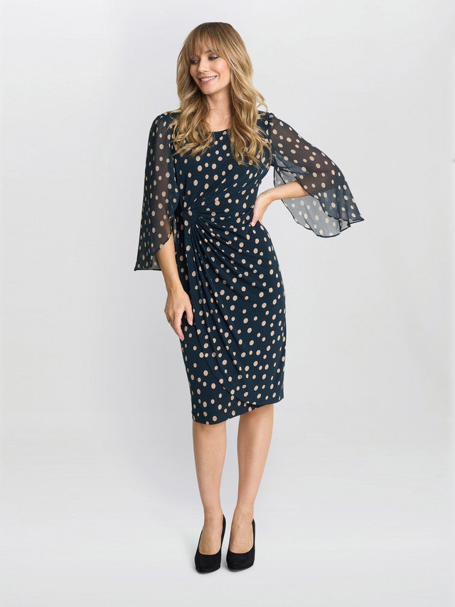  Jenni Spot Jersey Knee Length Dress