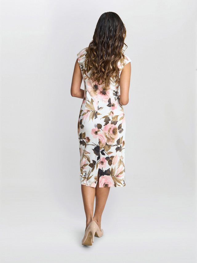  Jolene Floral Print Scuba Dress