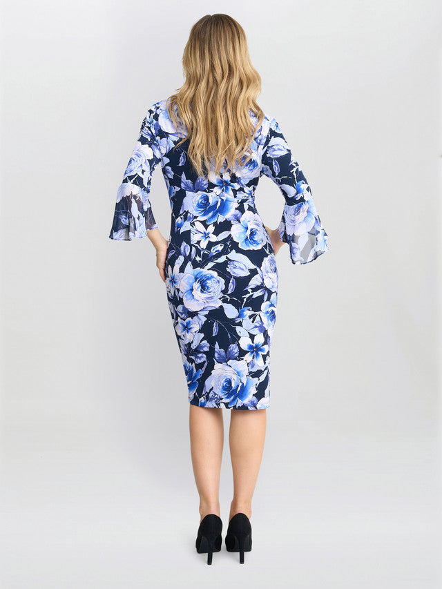  Brie Floral Print Faux Wrap Dress