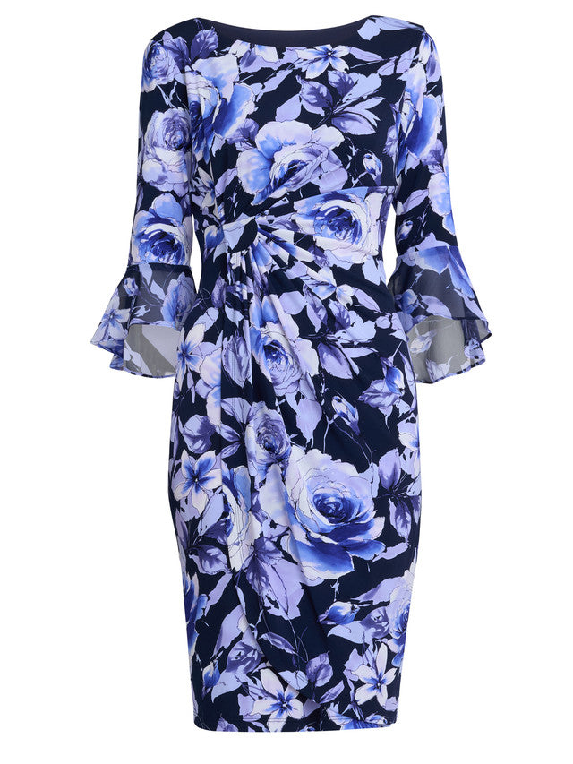  Brie Floral Print Faux Wrap Dress