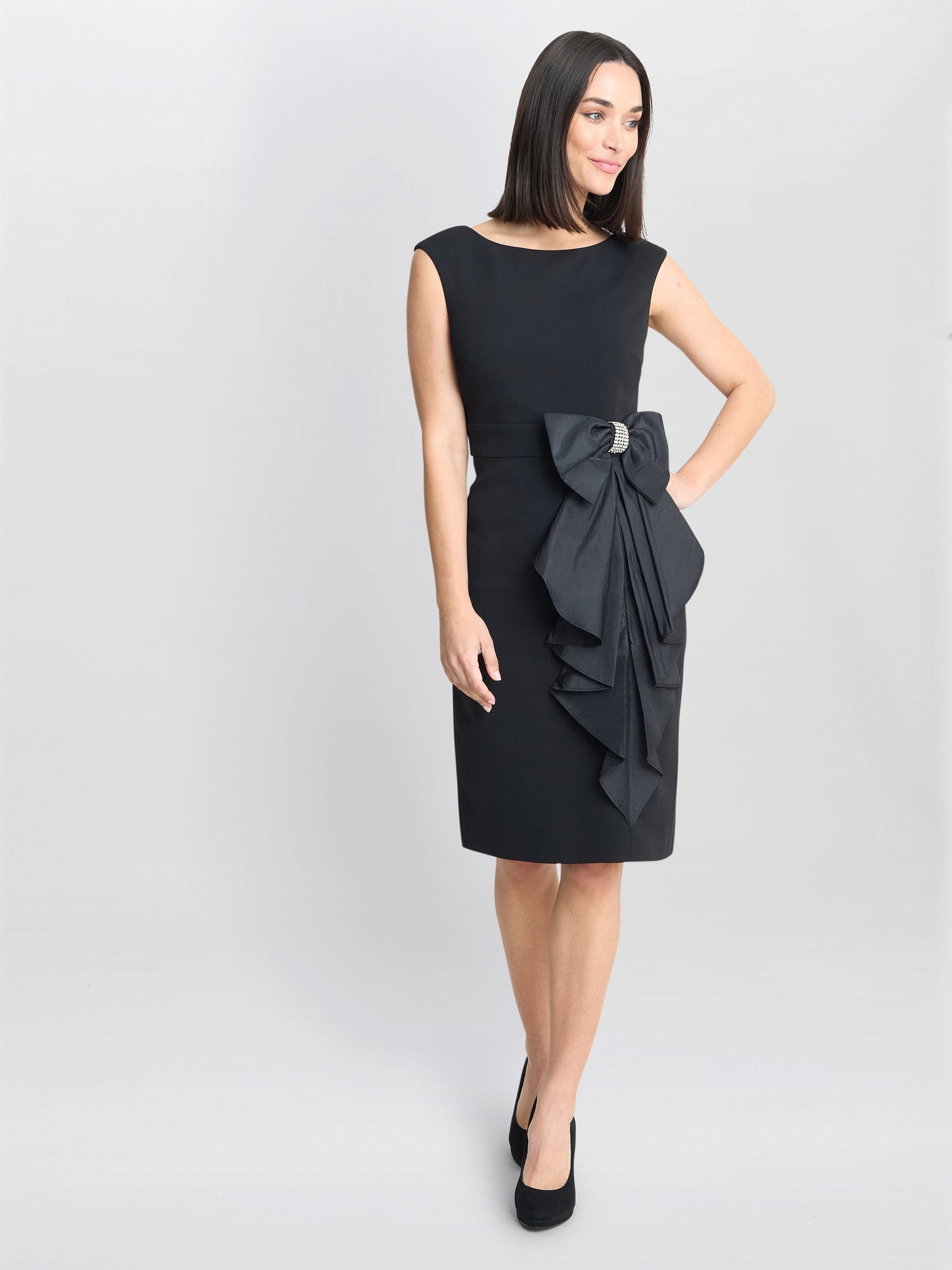  Arabella Crepe Taffeta Combo Dress
