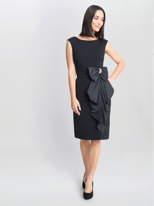  Arabella Crepe Taffeta Combo Dress