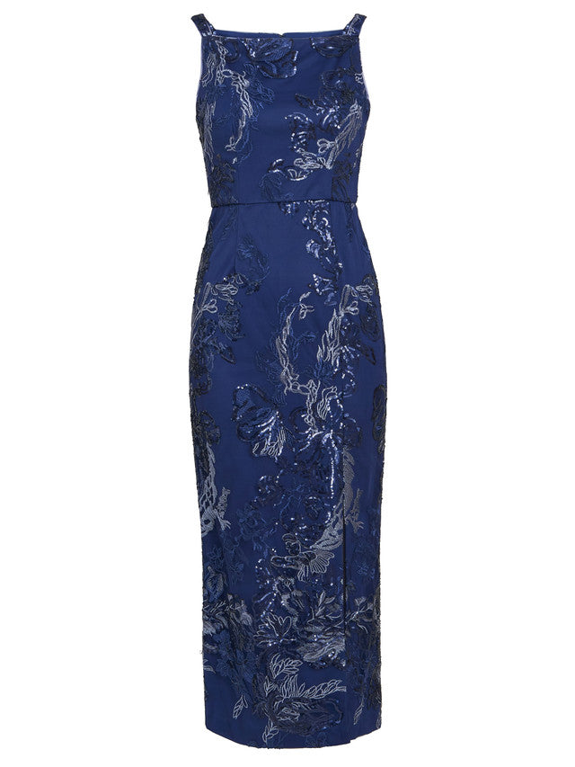  Blake Floral Sequin Ankle Length Dress