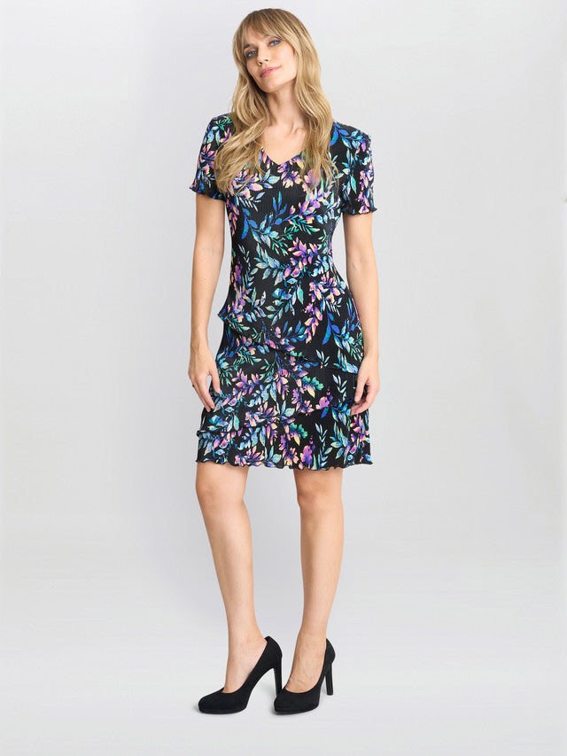  Rowan Plisse Tiered Dress