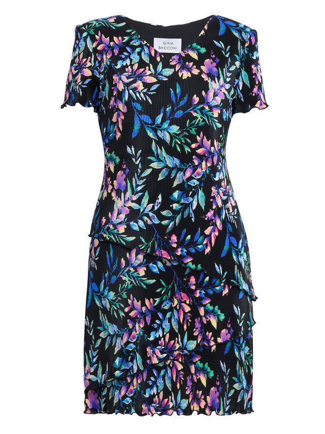  Rowan Plisse Tiered Dress