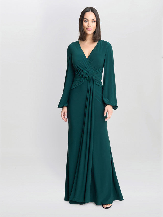 Petra Jersey Knot Front Maxi Dress
