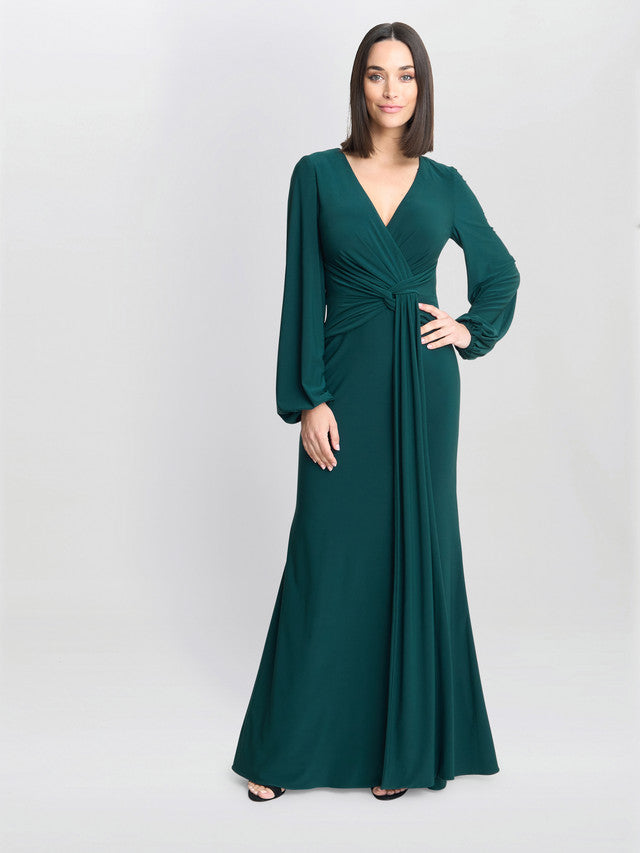  Petra Jersey Knot Front Maxi Dress