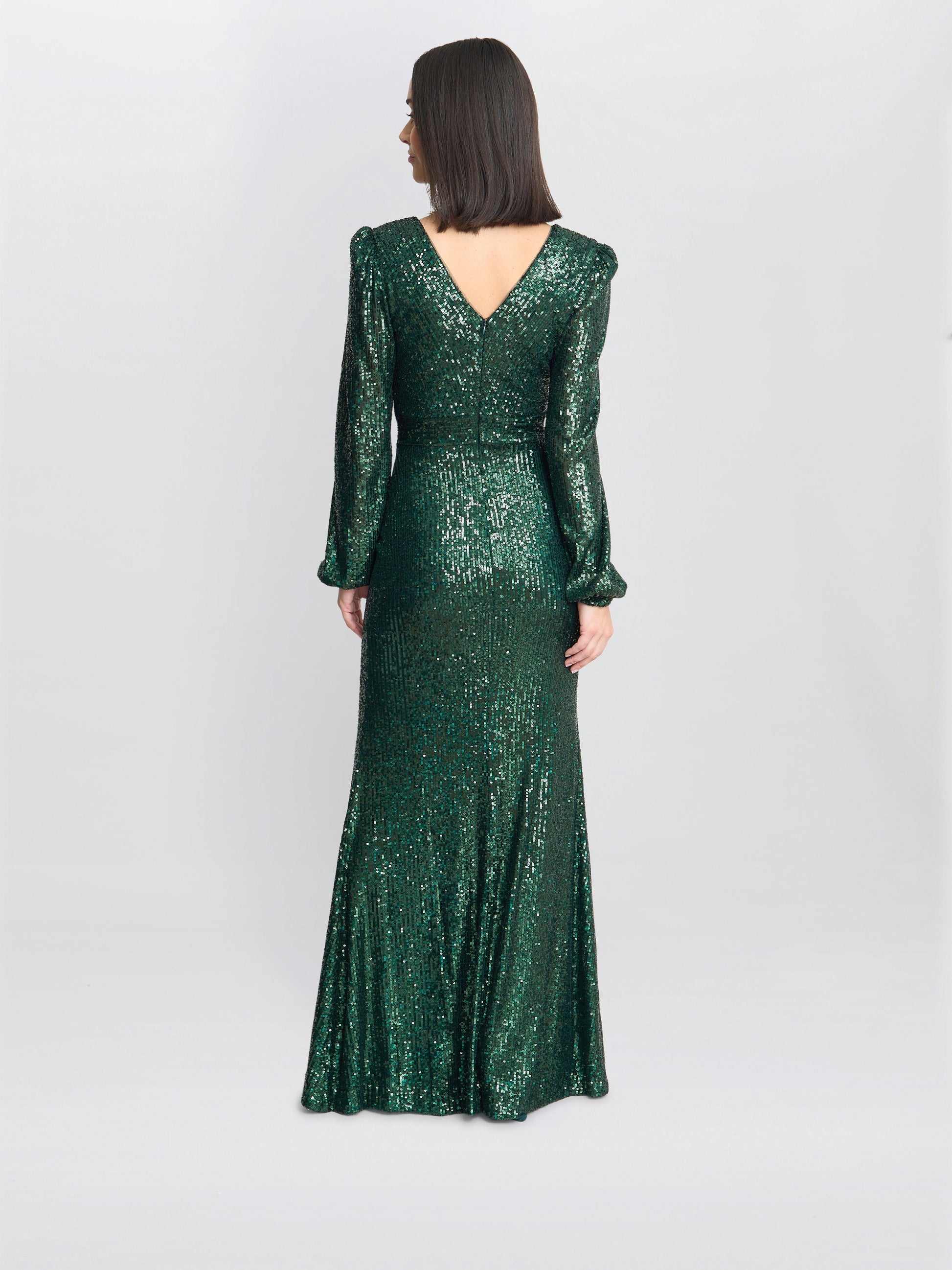  Alison Sequin V Neck Maxi Dress