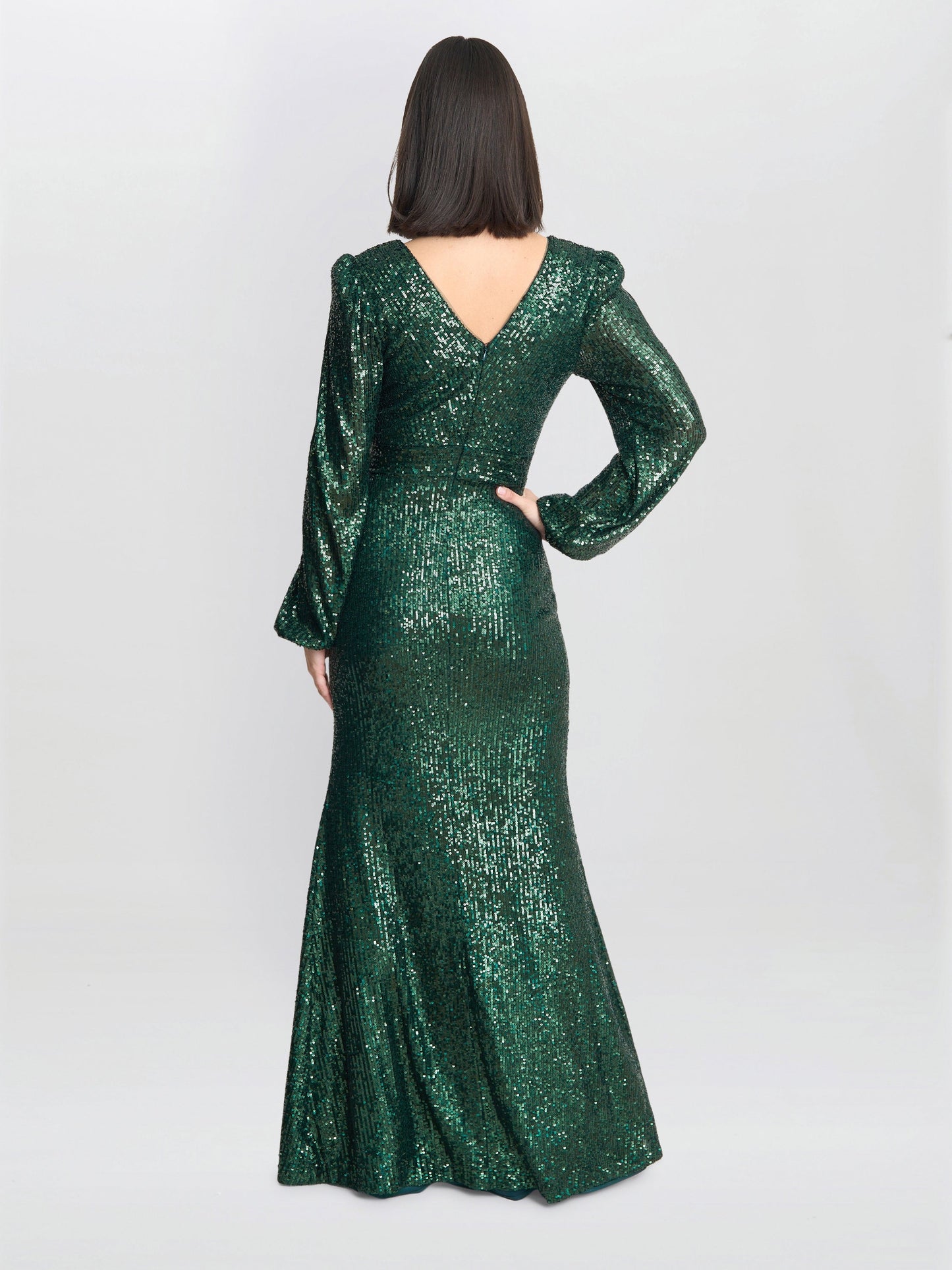  Alison Sequin V Neck Maxi Dress