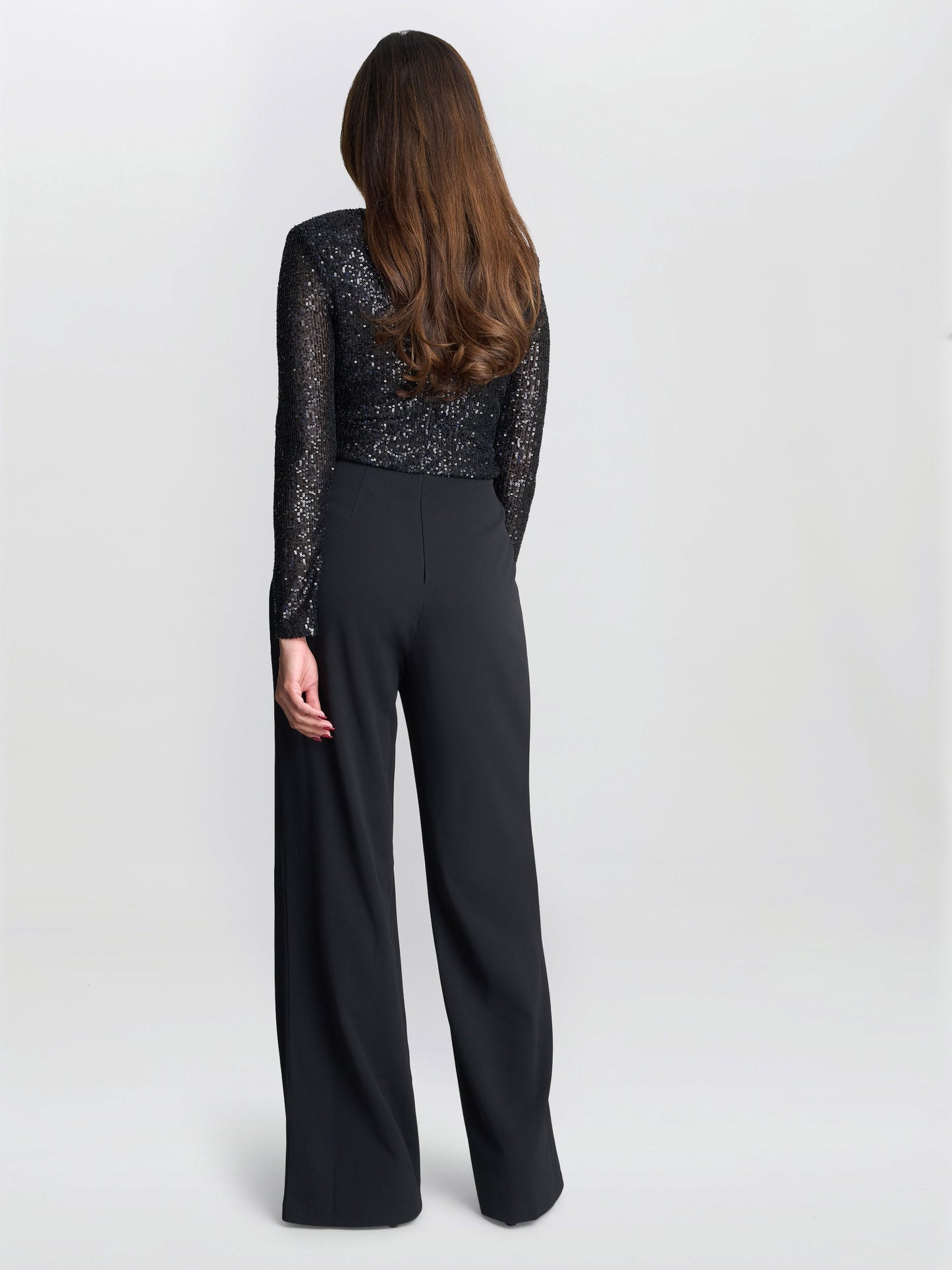  Allegra Sequin Crepe Jumpsuit