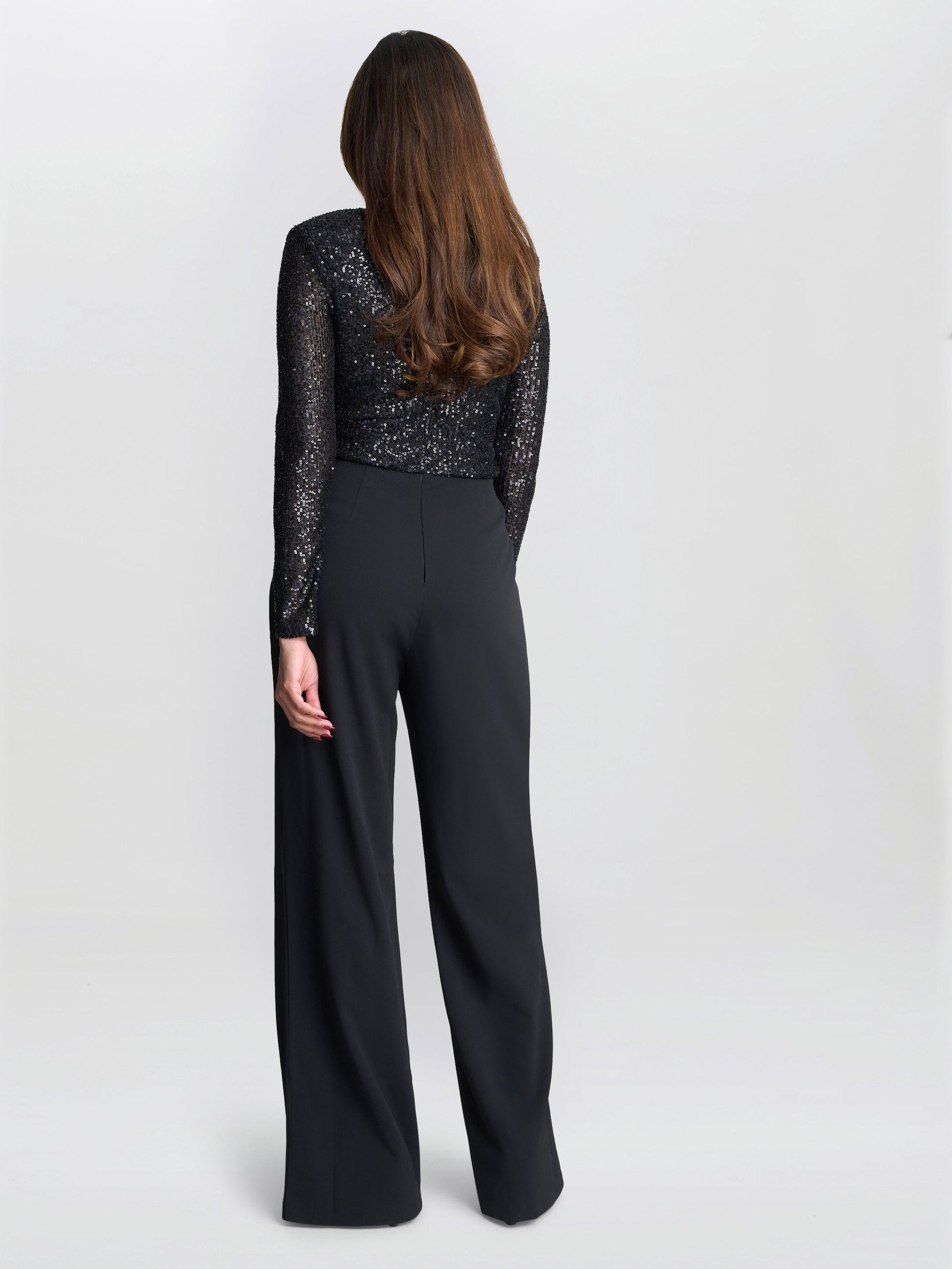  Allegra Sequin Crepe Jumpsuit