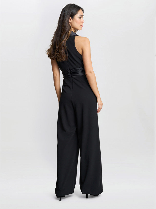  Melodie Crepe Jumpsuit With Satin Bow