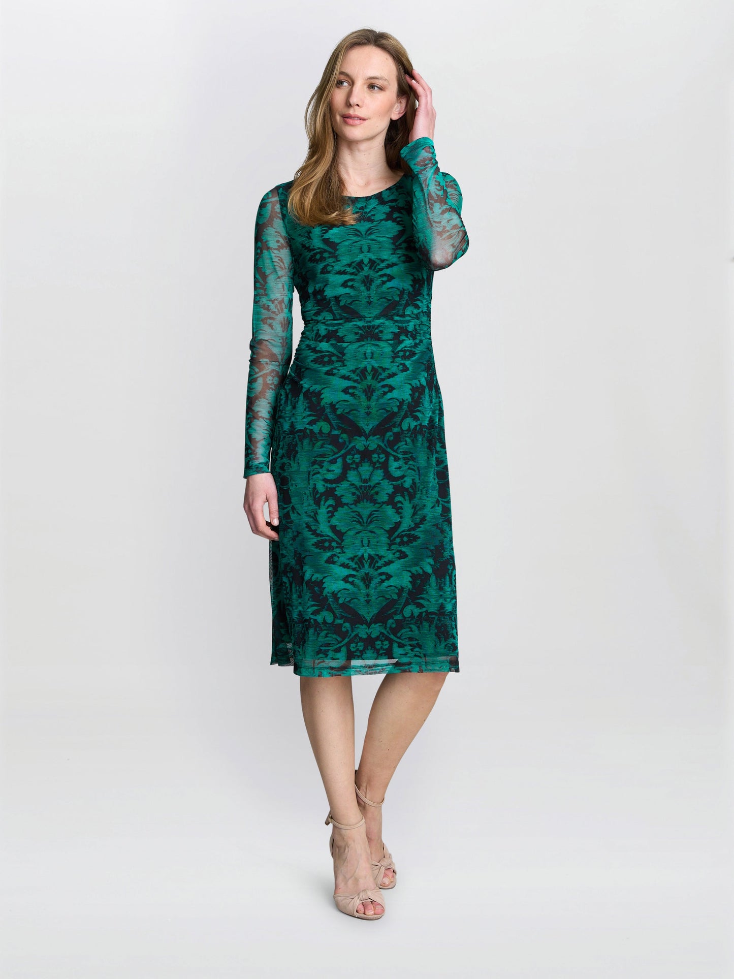  Carrie Long Sleeve Mesh Dress