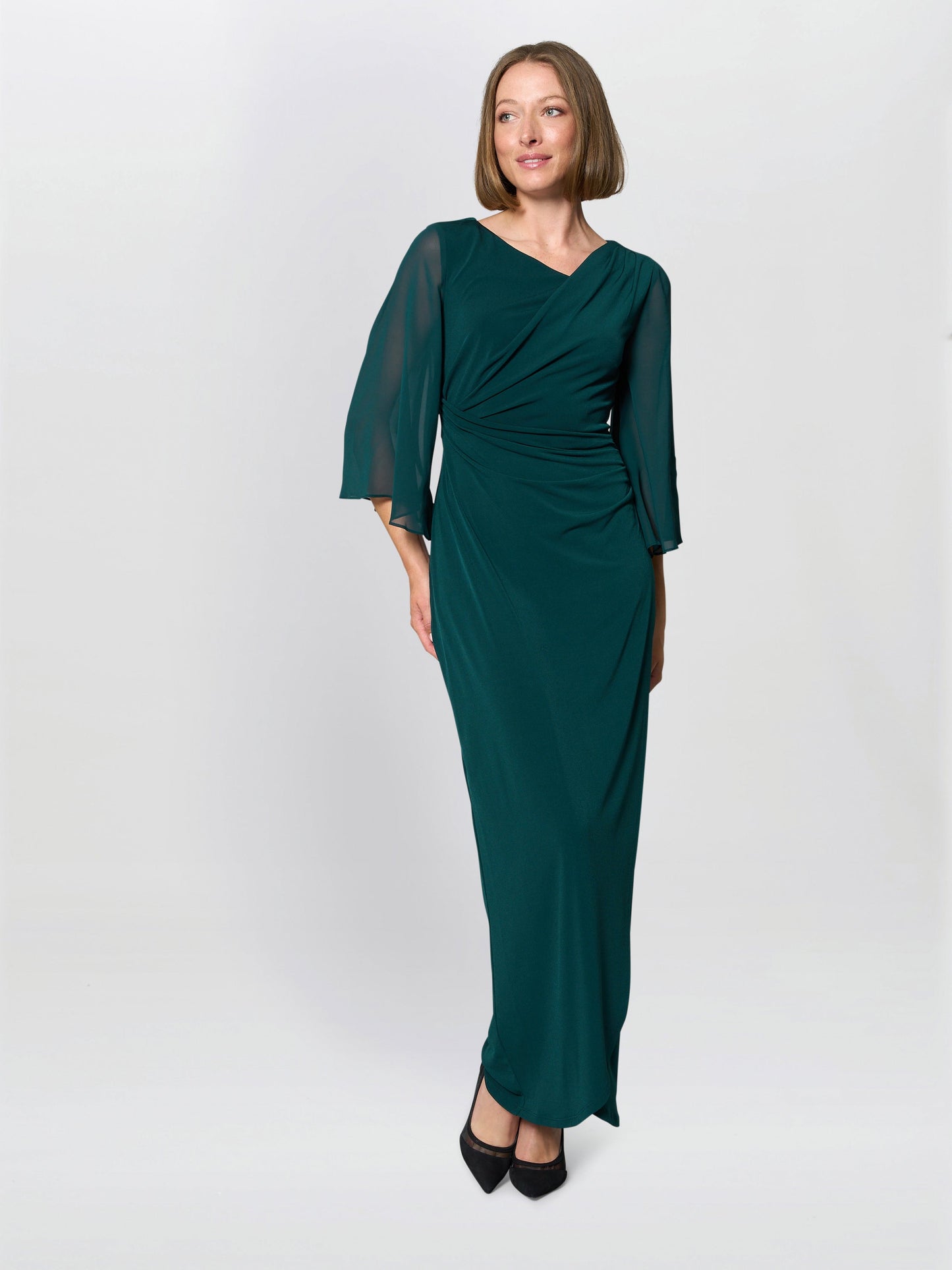  Donatella Chiffon Sleeve Maxi Dress