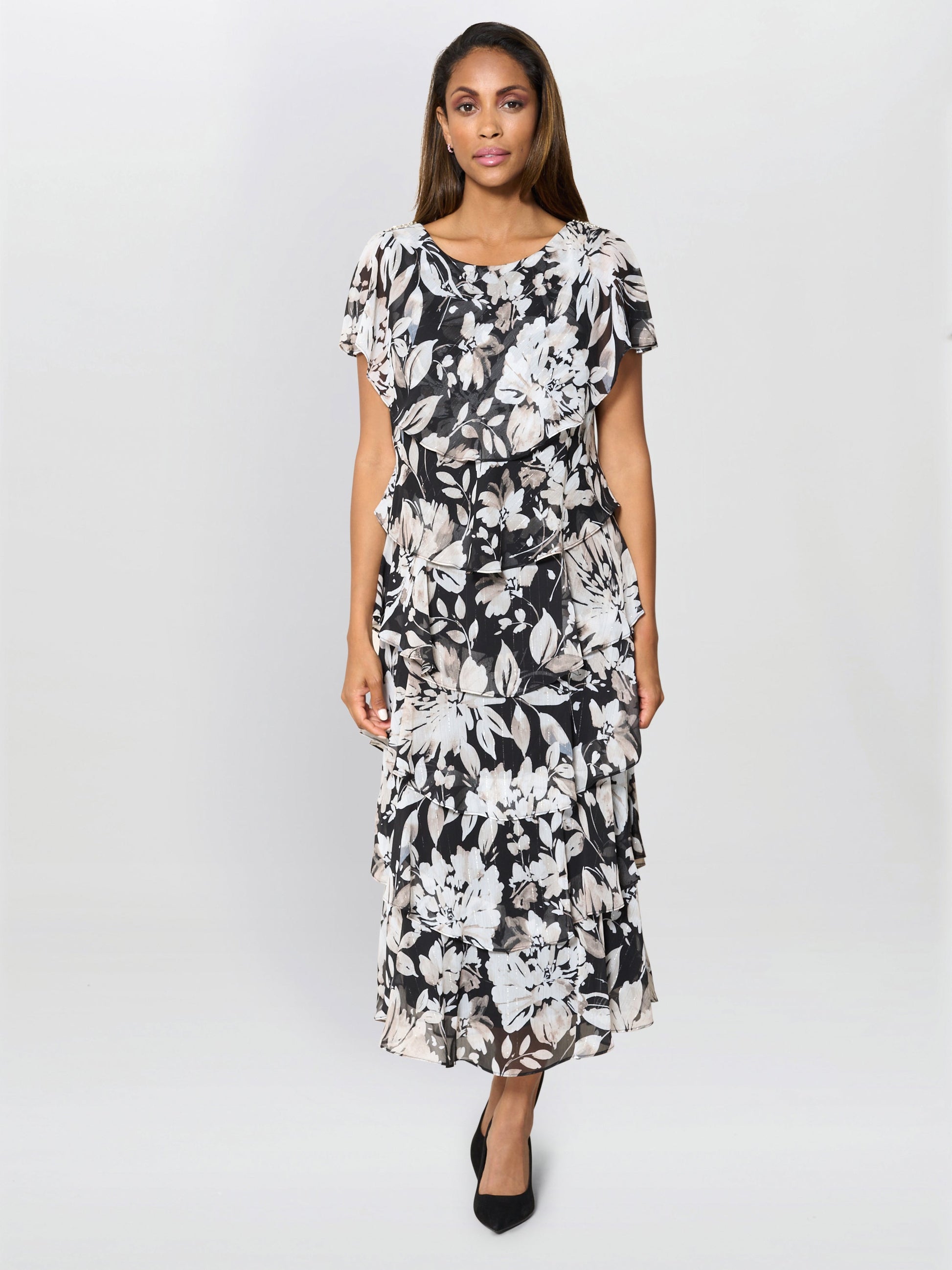  Blossom Printed Midi Dress