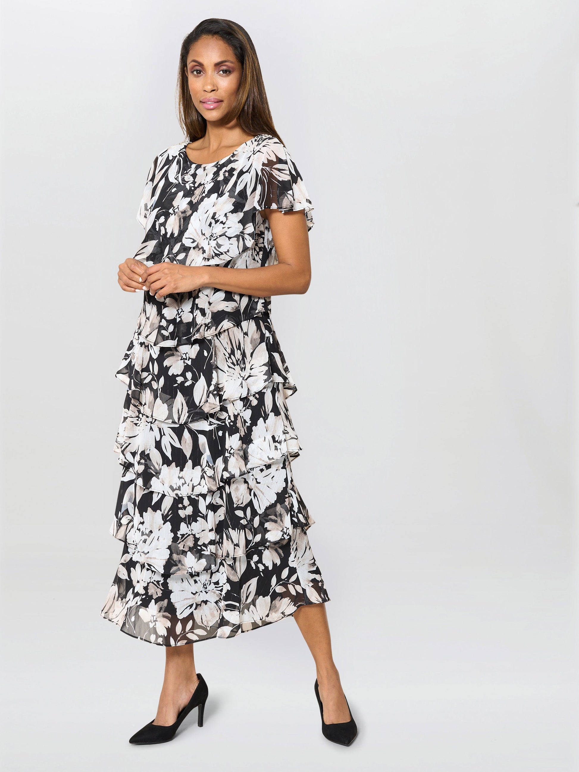  Blossom Printed Midi Dress