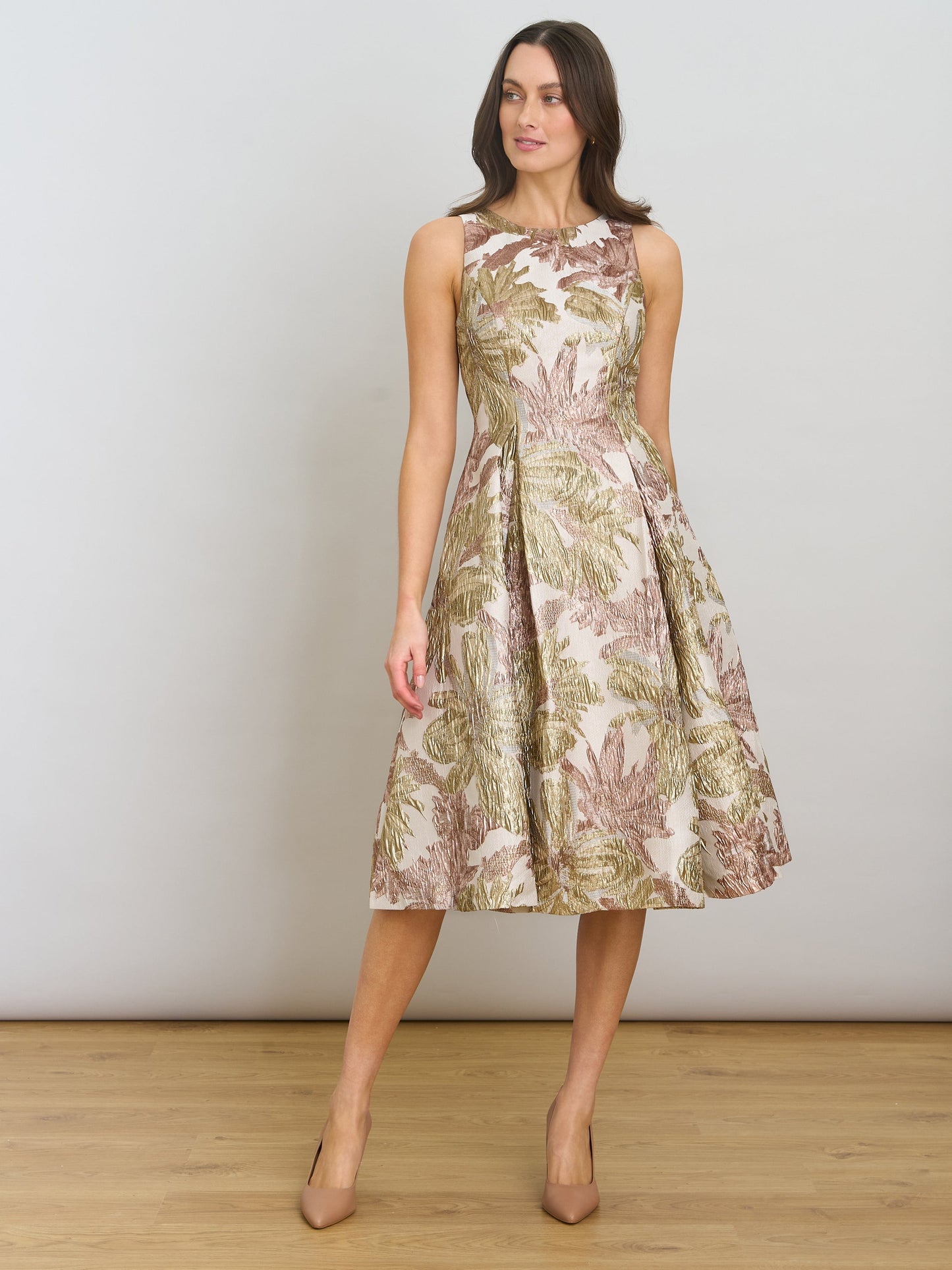  Alexandra Printed Jacuard Dress