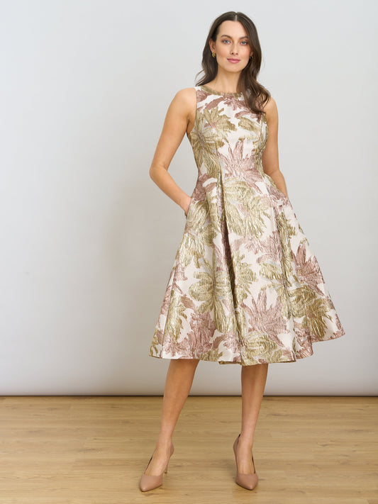  Alexandra Printed Jacuard Dress