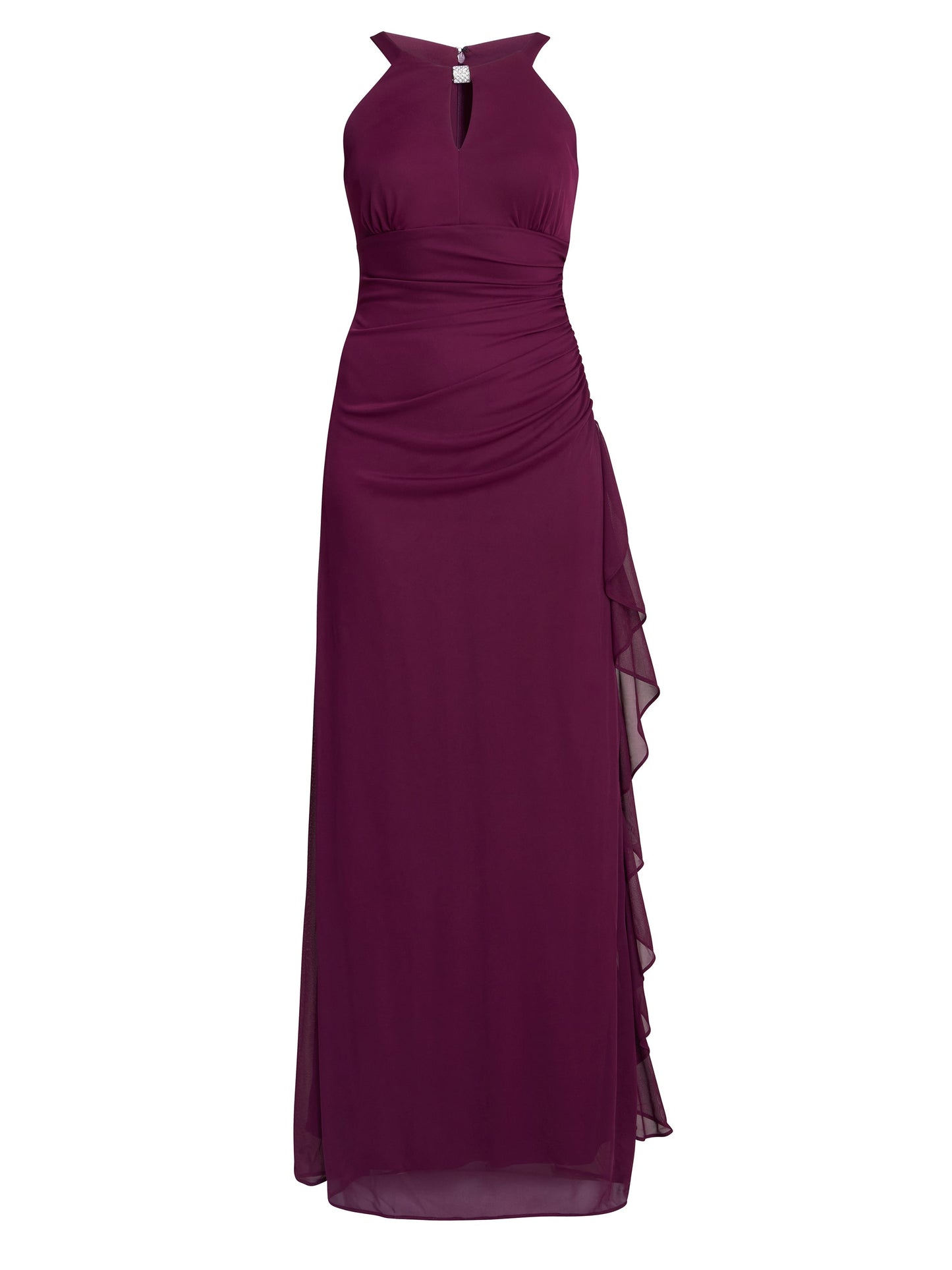  Blanche Matte Jersey Dress With Neck Trim