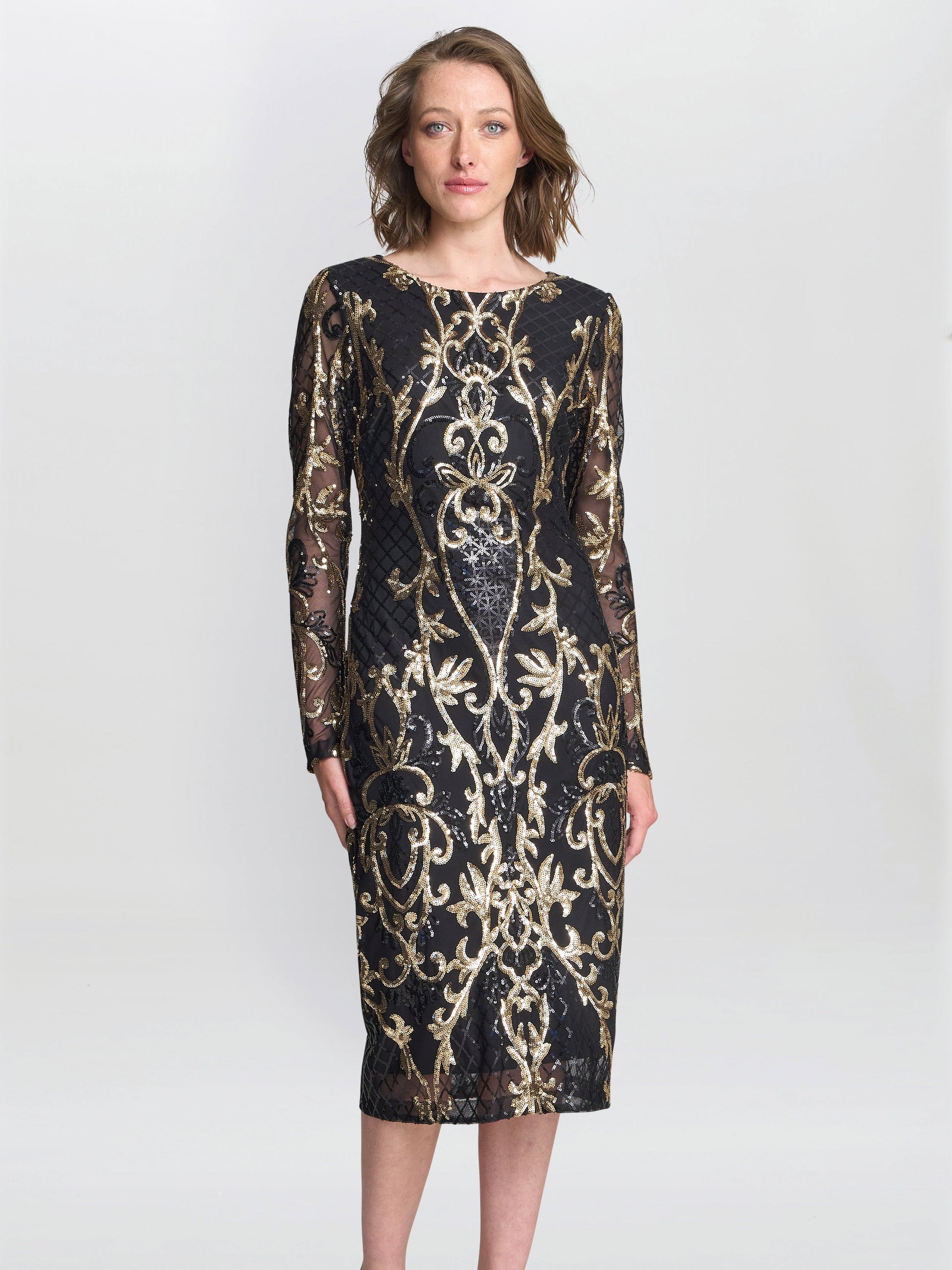  April Two Tone Sequin Dress