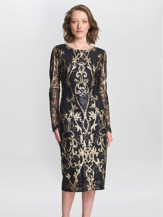  April Two Tone Sequin Dress