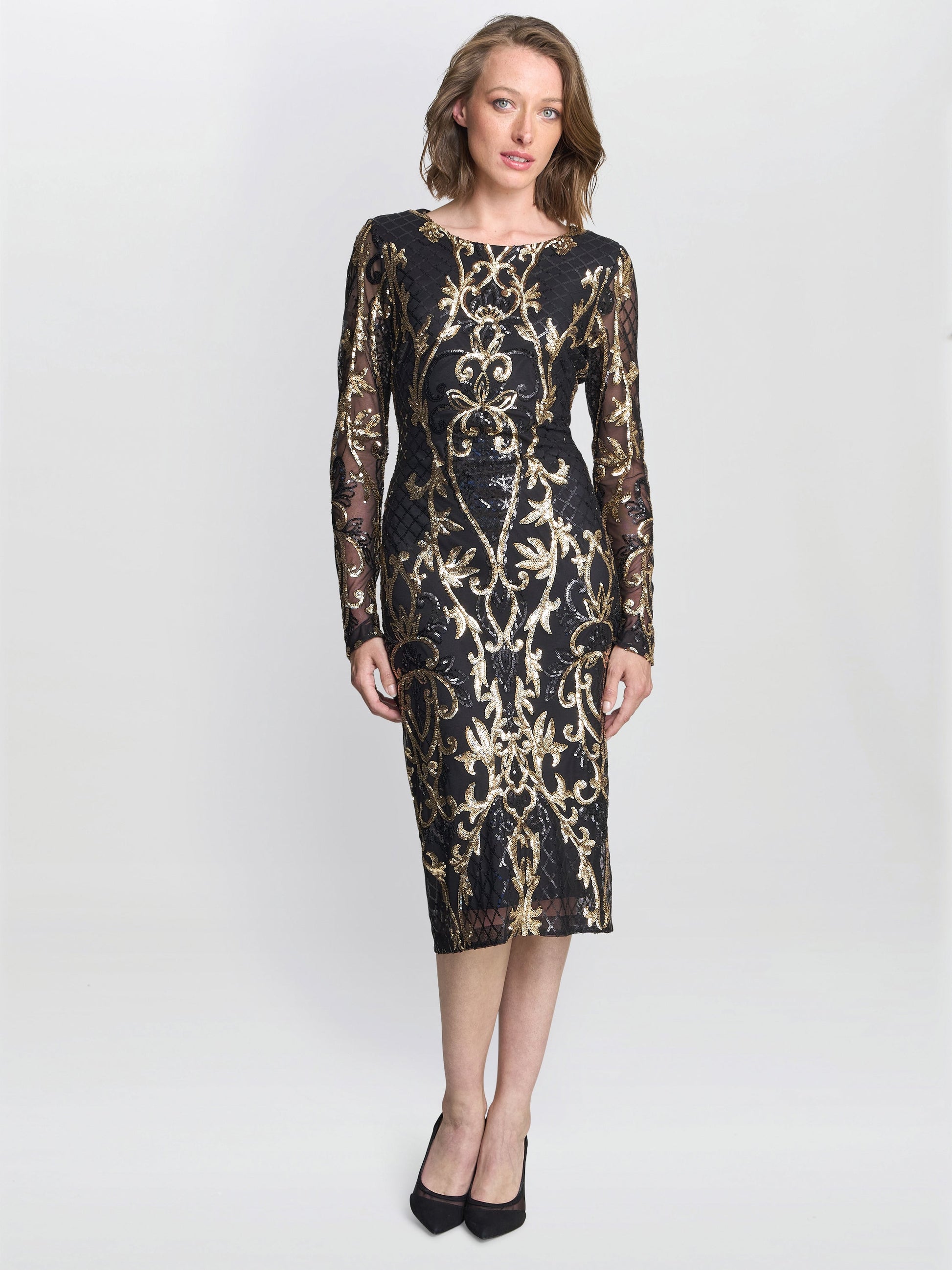  April Two Tone Sequin Dress