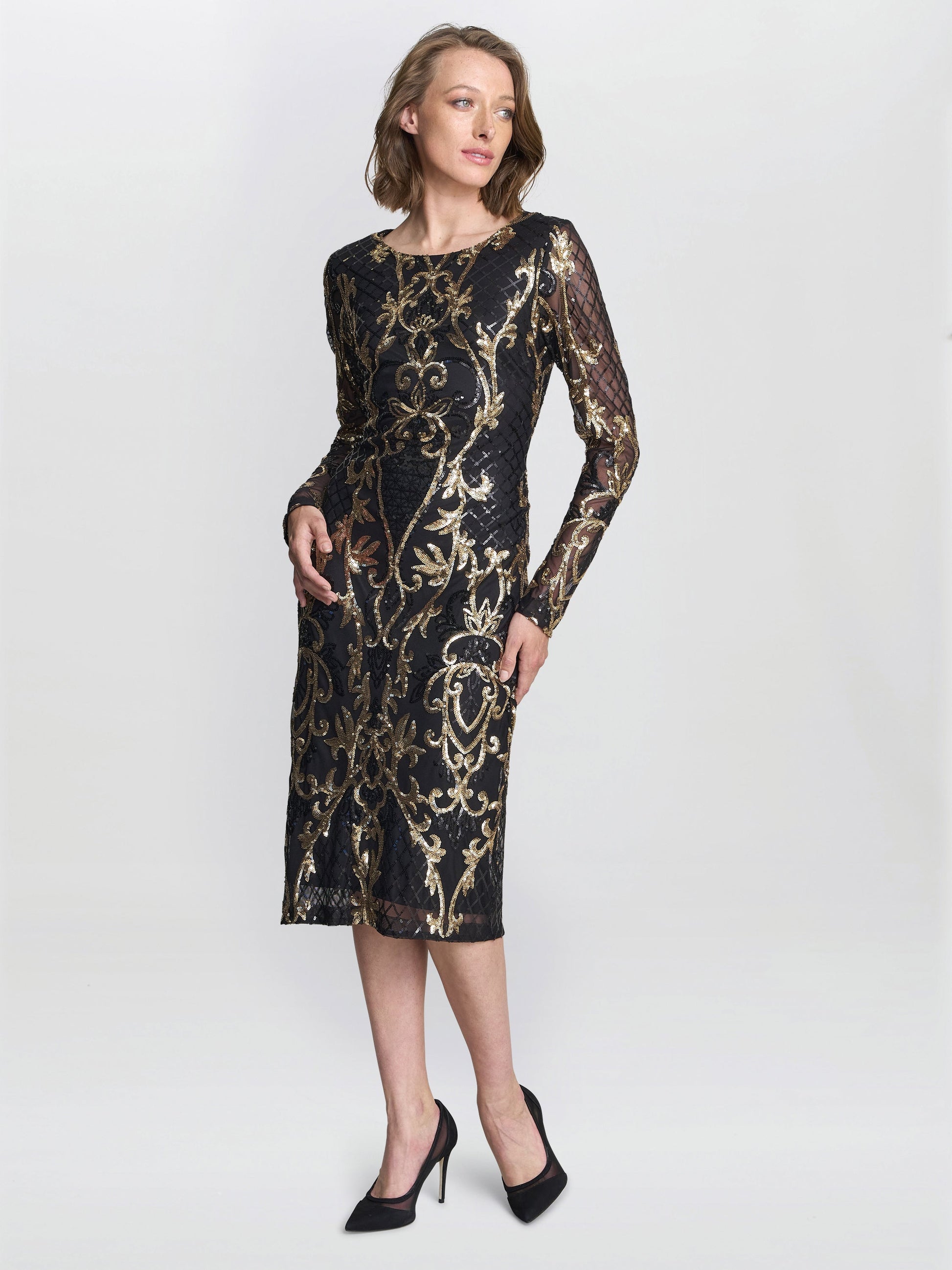  April Two Tone Sequin Dress
