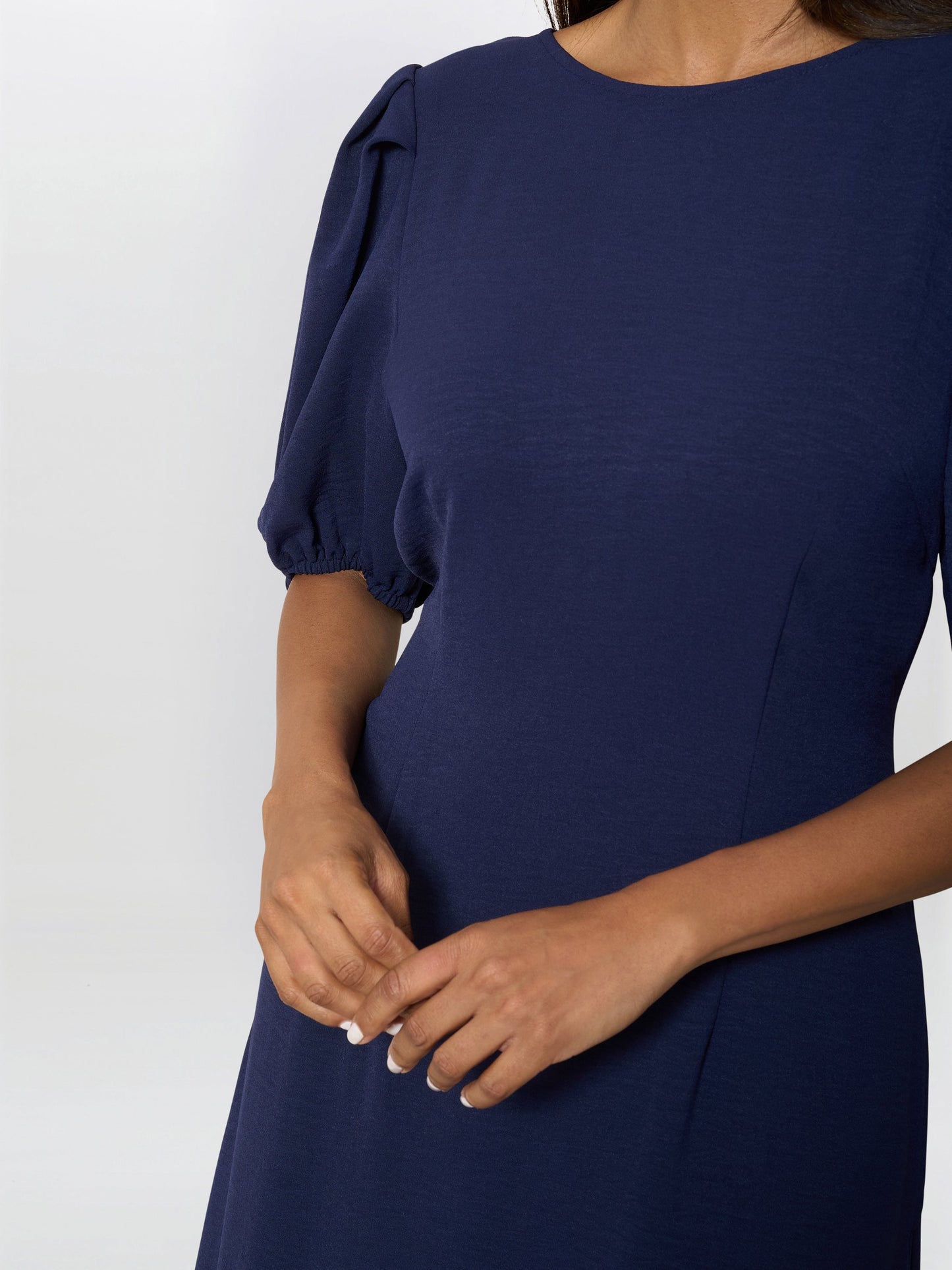  Flora Puff Sleeve Midi Dress