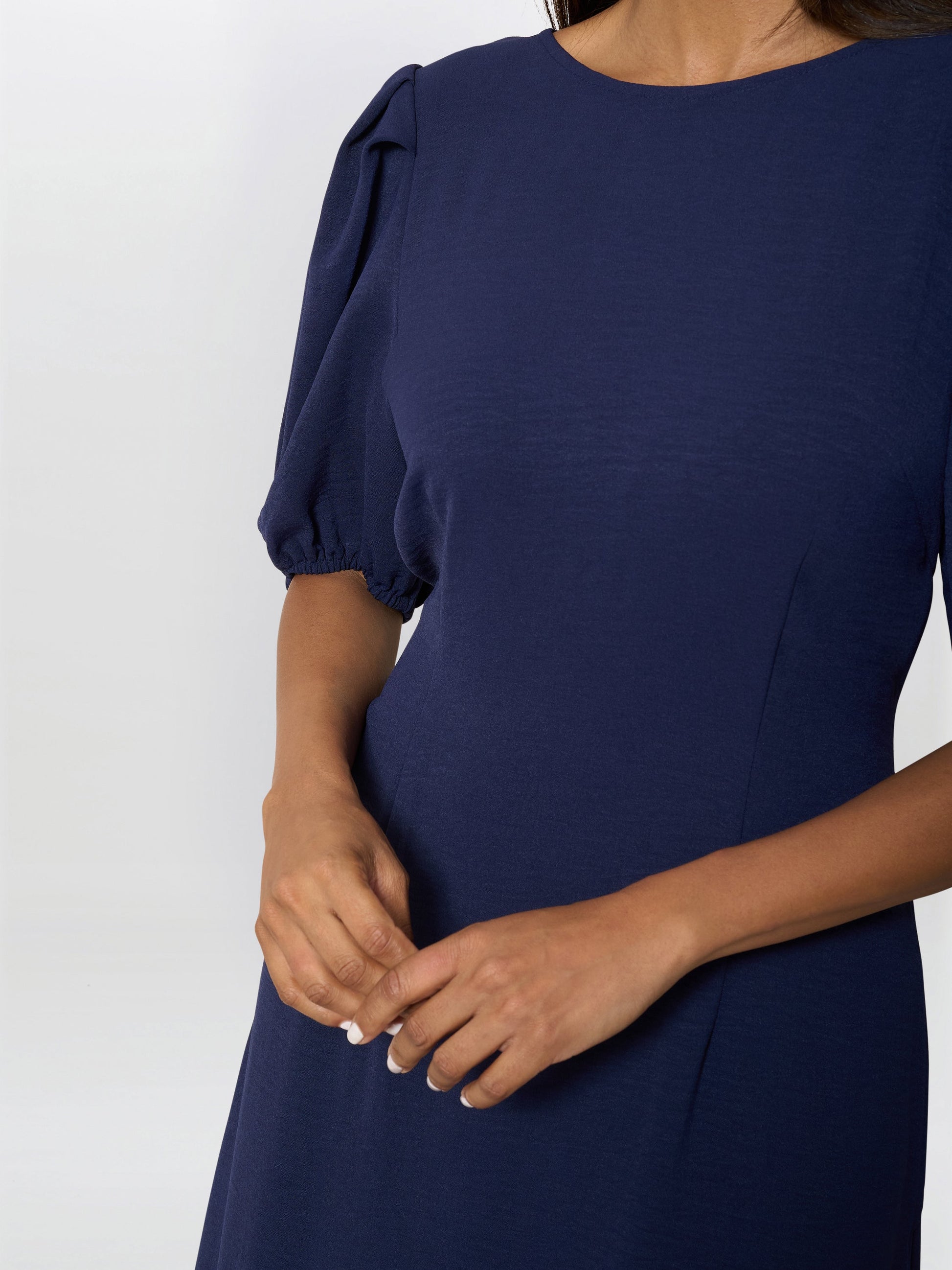  Flora Puff Sleeve Midi Dress