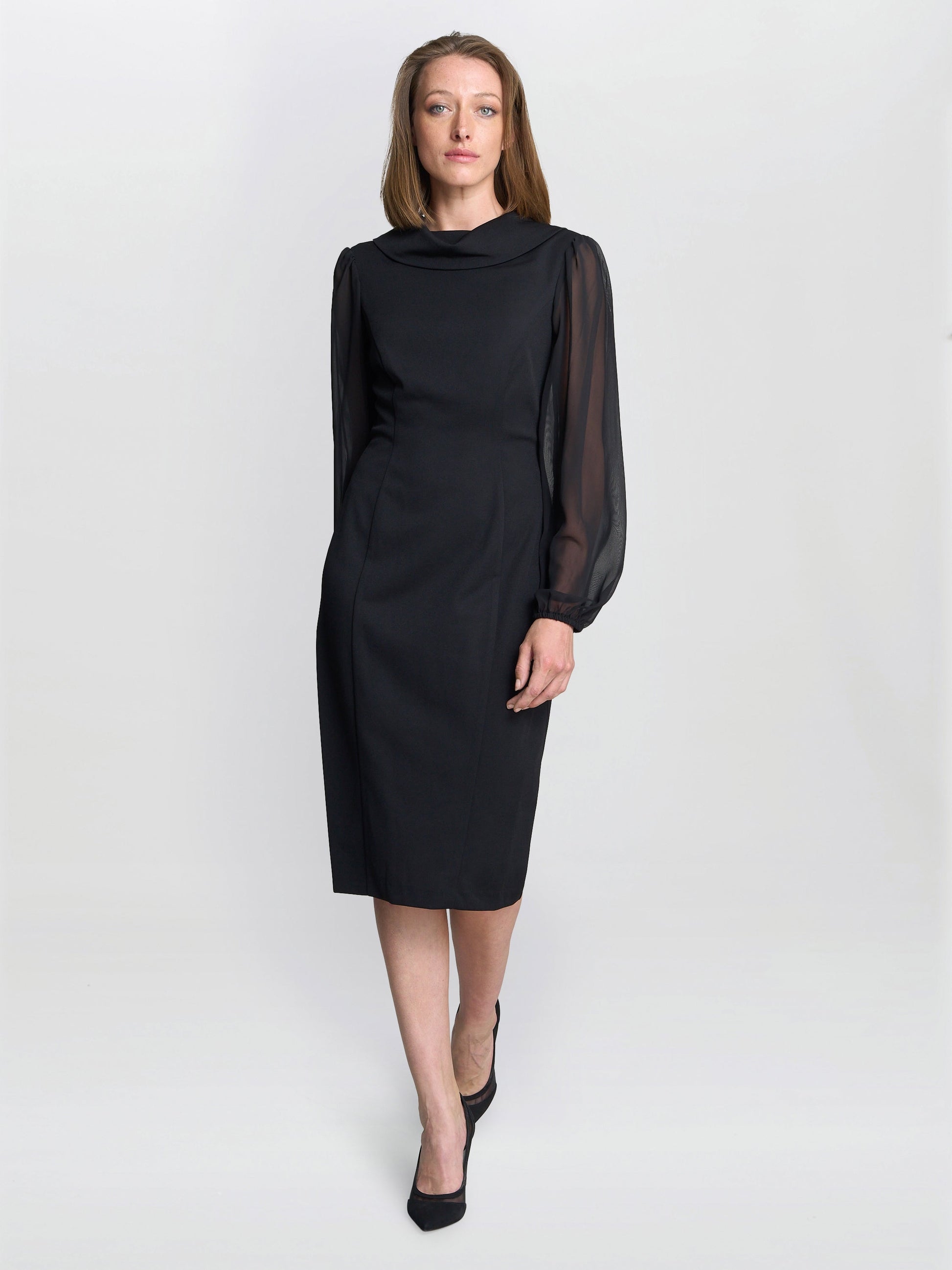  Gabby Structured Midi Dress