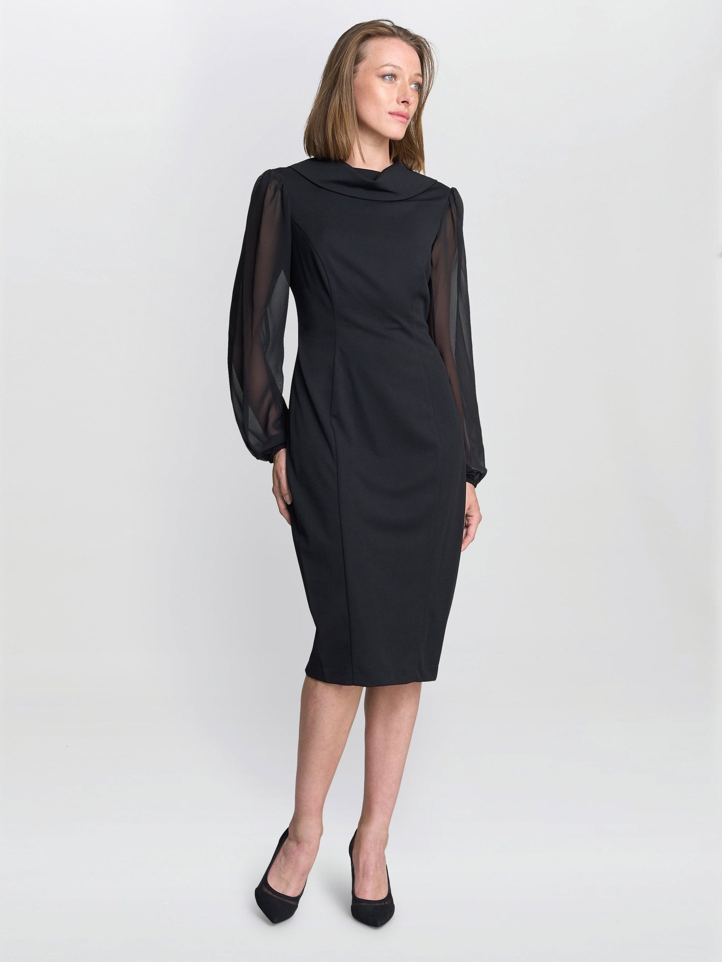  Gabby Structured Midi Dress