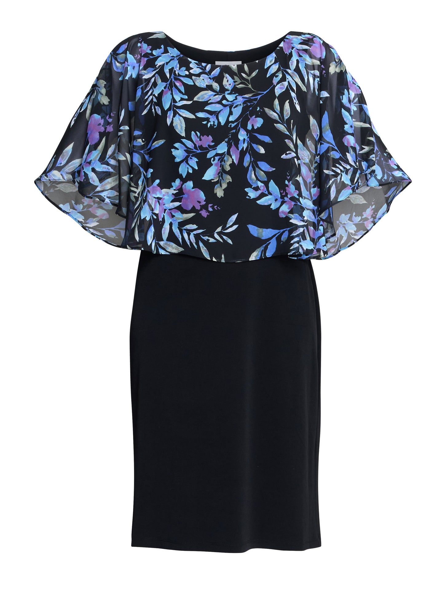  Jenny Floral Chiffon Overlay Dress