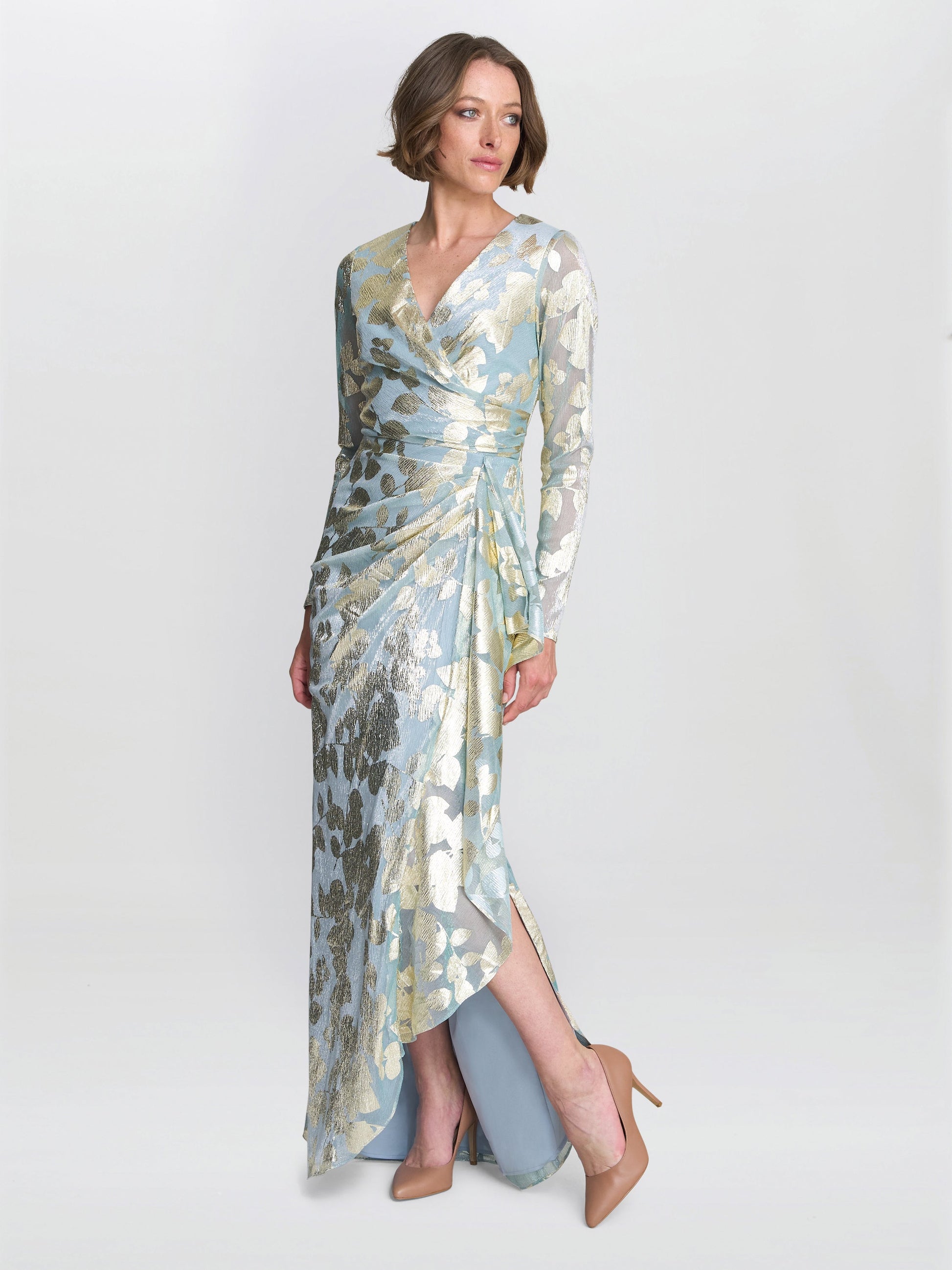  Kamala Foil Maxi Dress